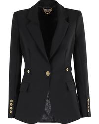 Elisabetta Franchi - Blazer Con Bottone E Fibbia - Lyst