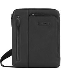 Piquadro - Leather Ipad Crossbody Bag - Lyst