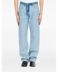 MM6 by Maison Margiela - Inside-Out Straight-Leg Jeans - Lyst