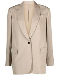 Brunello Cucinelli - Single-breasted Button-fastening Jacket - Lyst