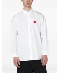 Comme des Garçons - Overhemd Met Hart-Patch En Lange Mouwen - Lyst