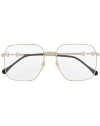 Gucci - Oversized-Brille Mit Eckigem Gestell - Lyst