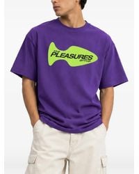 Pleasures - Logo-Print Cotton T-Shirt - Lyst