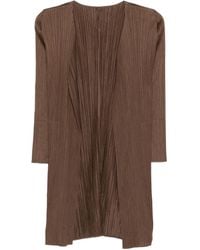 Pleats Please Issey Miyake - Manteau Plissé À Design Ouvert - Lyst