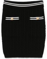 Alessandra Rich - Braided Cotton Mini Skirt With Contrast Details - Lyst