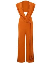 Alberta Ferretti - Jumpsuit Met V-Hals - Lyst