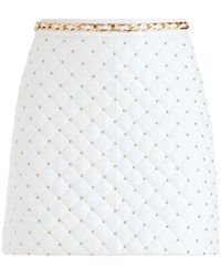 Alice + Olivia - Riely Quilted Vegan-leather Mini-skirt - Lyst