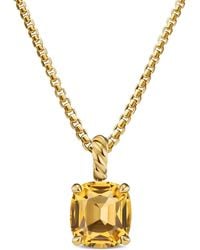 David Yurman - 18Kt And Citrine Marbella Pendant (12Mm) - Lyst
