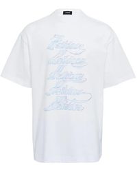 we11done - Logo-Detail Ribbon T-Shirt - Lyst