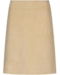 Loulou de Saison - Engel Suede Pencil Mini Skirt - Lyst
