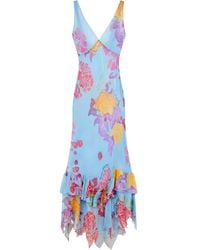 Donde Esteban - Flores シフォン マキシドレス - Lyst
