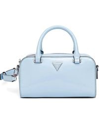 Guess - Arnela Patent-Finish Logo-Plaque Tote Bag - Lyst