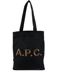 A.P.C. - Bestickter Shopper aus Cord - Lyst