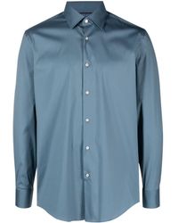 BOSS - Button-up Cotton-blend Shirt - Lyst