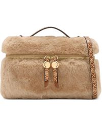 Tory Burch - Schmale Romy Handtasche Aus Shearling - Lyst