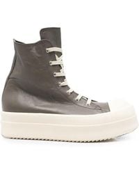 Rick Owens - Leather Hi-Top Sneakers - Lyst