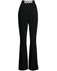 David Koma - Chain-detail High-waisted Flared Trousers - Lyst