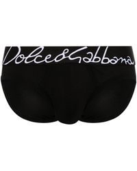 Dolce & Gabbana - Slip mi-long en coton stretch - Lyst