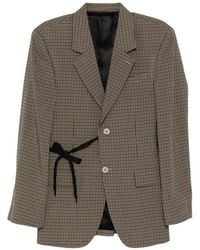 Balenciaga - Blazer Cache-Cœur À Carreaux - Lyst