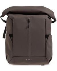 Paul Smith - Roll-Top Logo-Print Backpack - Lyst