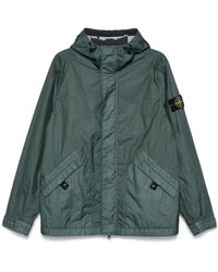 Stone Island - Kapuzenjacke Mit Kompass-Patch - Lyst
