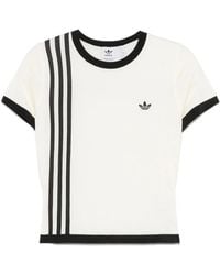 adidas - Knitted 3-Stripes T-Shirt - Lyst
