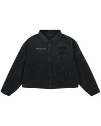 PROJECT G/R - X Mastermind Distressed Denim Jacket - Lyst