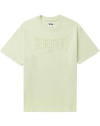 Izzue - Debossed-slogan Cotton T-shirt - Lyst