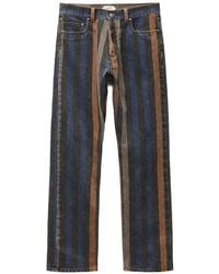 Versace - Striped Straight Jeans - Lyst