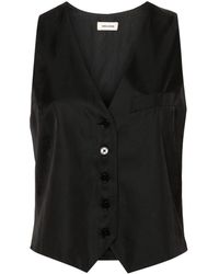 Zadig & Voltaire - Emaux Satin Waistcoat-style Top - Lyst