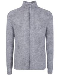 Aspesi - Ribbed Zip-Up Cardigan - Lyst