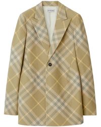 Burberry - Wool Single-Breasted Blazer Jacket - Lyst
