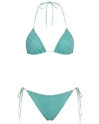 Oséree - Lurex Tie-Fastening Bikini - Lyst