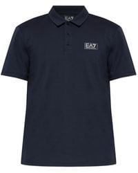 EA7 - Poloshirt Mit Logo-Patch - Lyst
