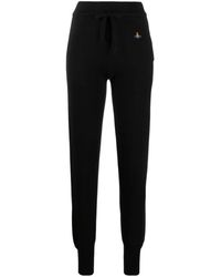 Vivienne Westwood - Pantalones de chándal tapered con logo Orb bordado - Lyst
