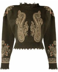 Etro - Maglie Embroidered Knit Jumper - Lyst