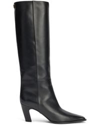 Roberto Cavalli - Rc Logo-Plaque Leather Knee-High Boots - Lyst