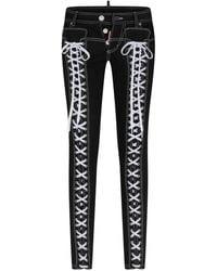 DSquared² - Tapered-Jeans Mit Logo-Stickerei - Lyst