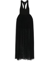 David Koma - Pleated Evening Dress With U-Neck And Racerback Design - Lyst