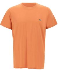 Lacoste - Logo-Patch Cotton T-Shirt - Lyst