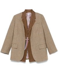 Thom Browne - Ginclub Check Waistcoat And Blazer Set - Lyst