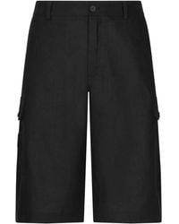 Dolce & Gabbana - Cargo-Style Shorts With Concealed Fly - Lyst