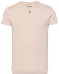 Vivienne Westwood - Orb-embroidered Cotton T-shirt - Lyst