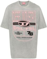 DIESEL - T-Shirt Con Stampa - Lyst