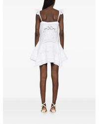 Self-Portrait Ivory Lace Trimmed Mini Dress in White | Lyst UK Self-Portrait Ivory Lace Trimmed Mini Dress in White | Lyst UK