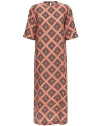 Alberto Biani - Tie Print Long Dress - Lyst
