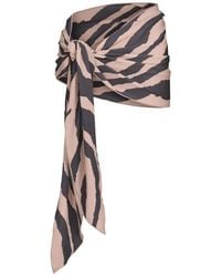 Tropic of C - Souk Zebra-Print Wrap Mini Skirt - Lyst