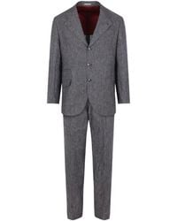 Brunello Cucinelli - Single-breasted Linen Suit - Lyst