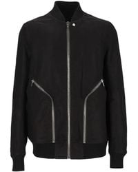 Rick Owens - Heizer Flight Ramie Moleskin Jacket - Lyst