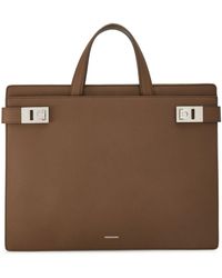 Ferragamo - Gancini-buckle Leather Briefcase - Lyst